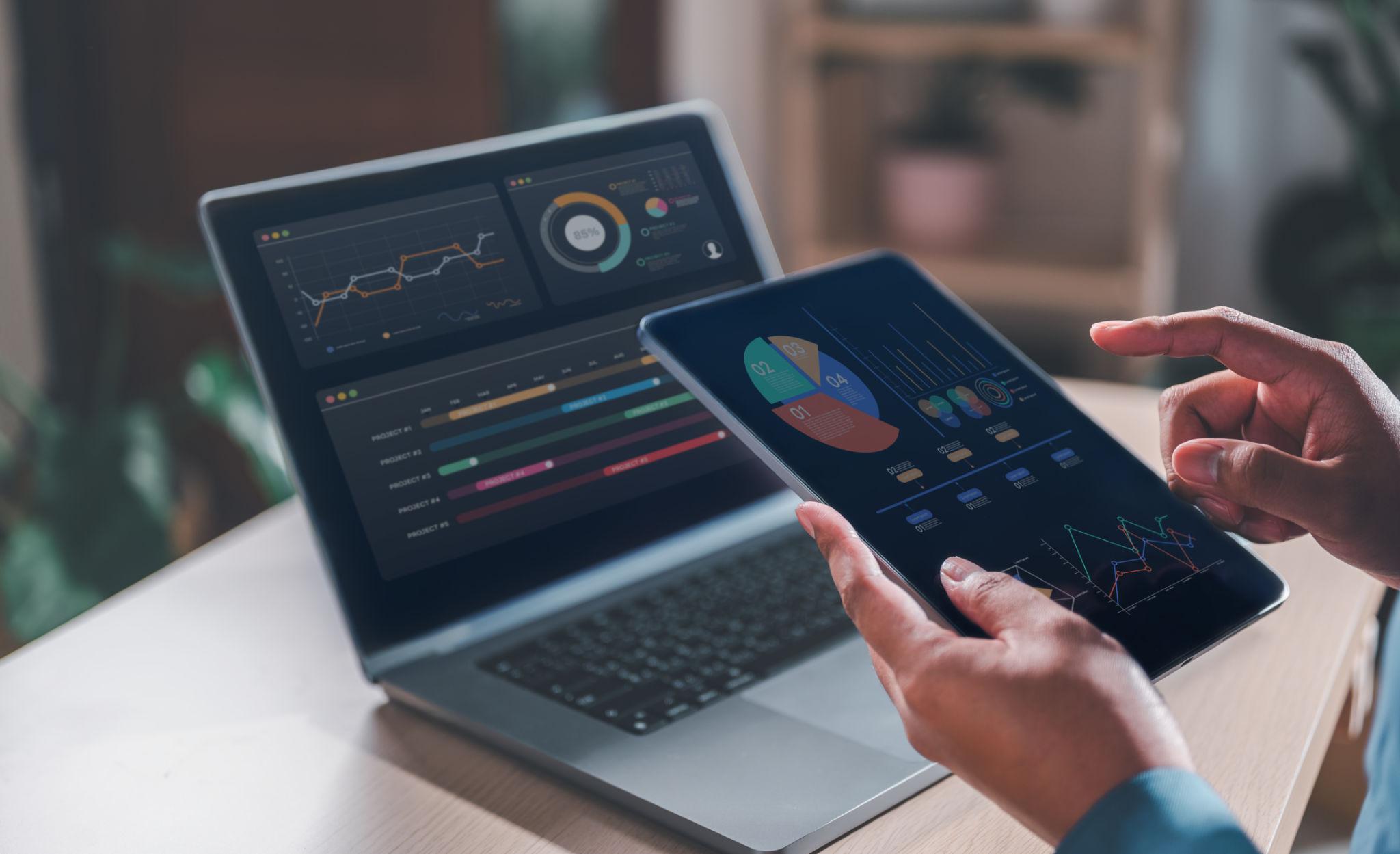 SAP Business One software interface on a laptop